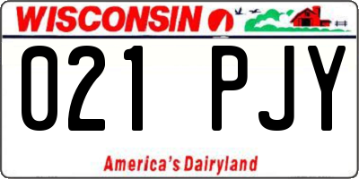 WI license plate 021PJY