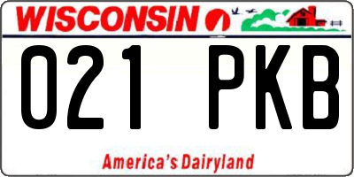 WI license plate 021PKB