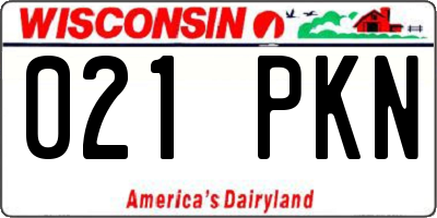 WI license plate 021PKN