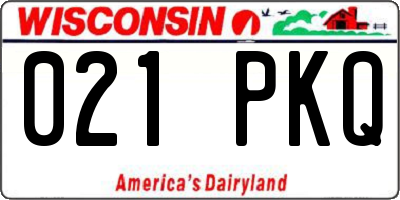 WI license plate 021PKQ