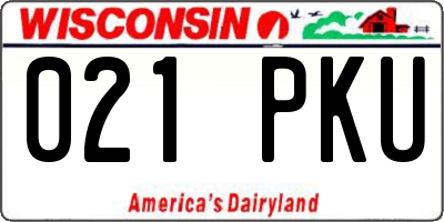 WI license plate 021PKU