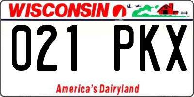 WI license plate 021PKX