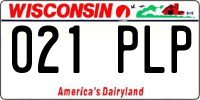 WI license plate 021PLP
