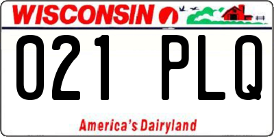 WI license plate 021PLQ