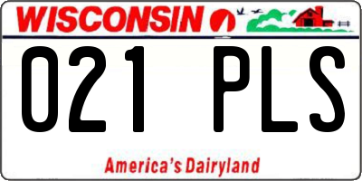 WI license plate 021PLS