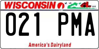 WI license plate 021PMA