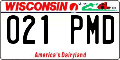 WI license plate 021PMD