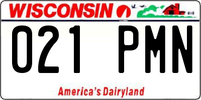 WI license plate 021PMN