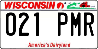 WI license plate 021PMR