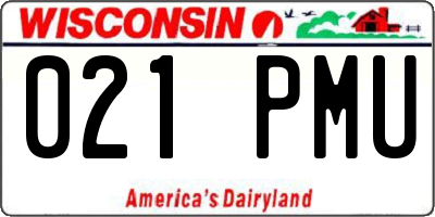 WI license plate 021PMU
