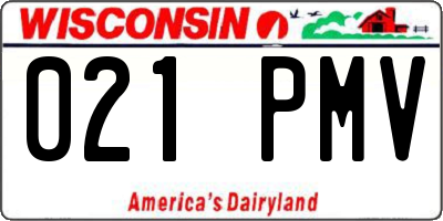 WI license plate 021PMV