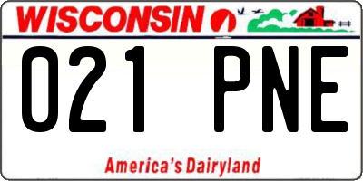 WI license plate 021PNE