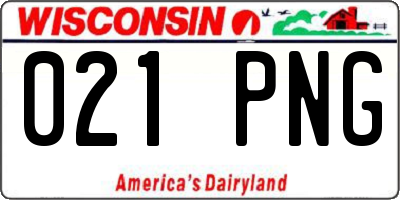 WI license plate 021PNG