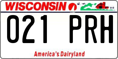 WI license plate 021PRH