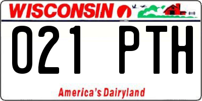 WI license plate 021PTH