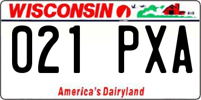 WI license plate 021PXA