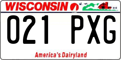 WI license plate 021PXG
