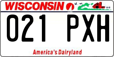 WI license plate 021PXH