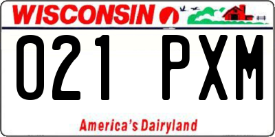 WI license plate 021PXM