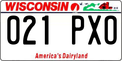 WI license plate 021PXO