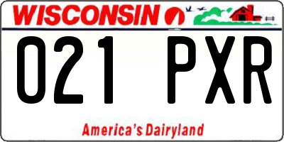 WI license plate 021PXR