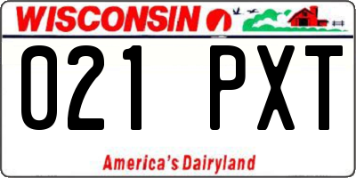 WI license plate 021PXT