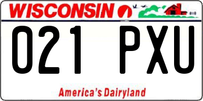 WI license plate 021PXU