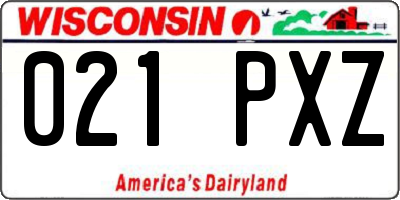 WI license plate 021PXZ