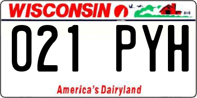 WI license plate 021PYH