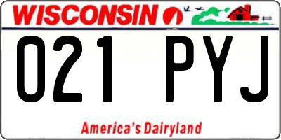 WI license plate 021PYJ