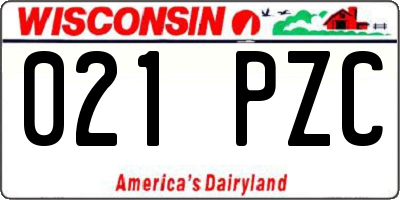 WI license plate 021PZC