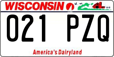 WI license plate 021PZQ