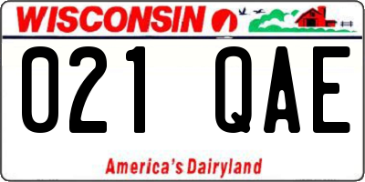 WI license plate 021QAE