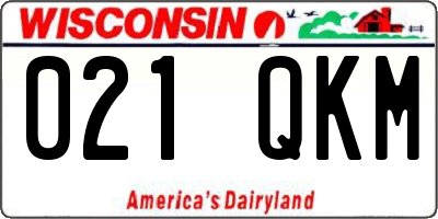 WI license plate 021QKM