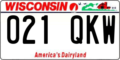 WI license plate 021QKW