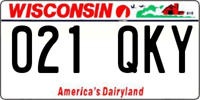 WI license plate 021QKY