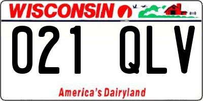 WI license plate 021QLV