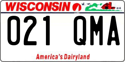 WI license plate 021QMA