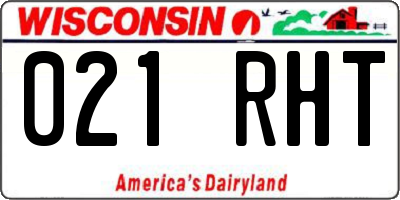 WI license plate 021RHT