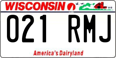 WI license plate 021RMJ