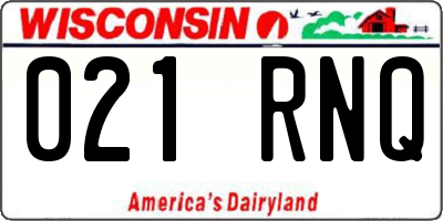 WI license plate 021RNQ