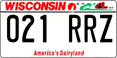 WI license plate 021RRZ