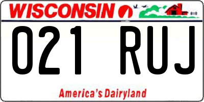 WI license plate 021RUJ