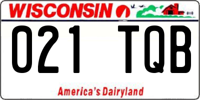 WI license plate 021TQB