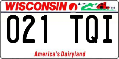 WI license plate 021TQI