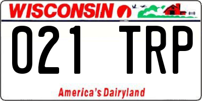 WI license plate 021TRP