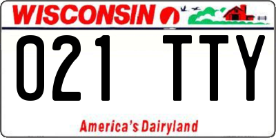WI license plate 021TTY