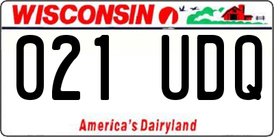 WI license plate 021UDQ