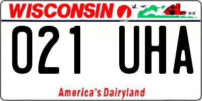 WI license plate 021UHA