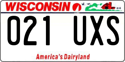 WI license plate 021UXS